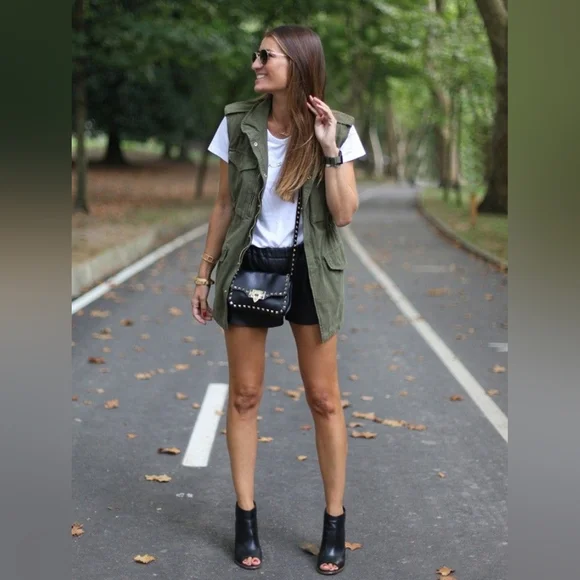 ✨Ashley Olive Green Utility Vest - Picture 5 of 6